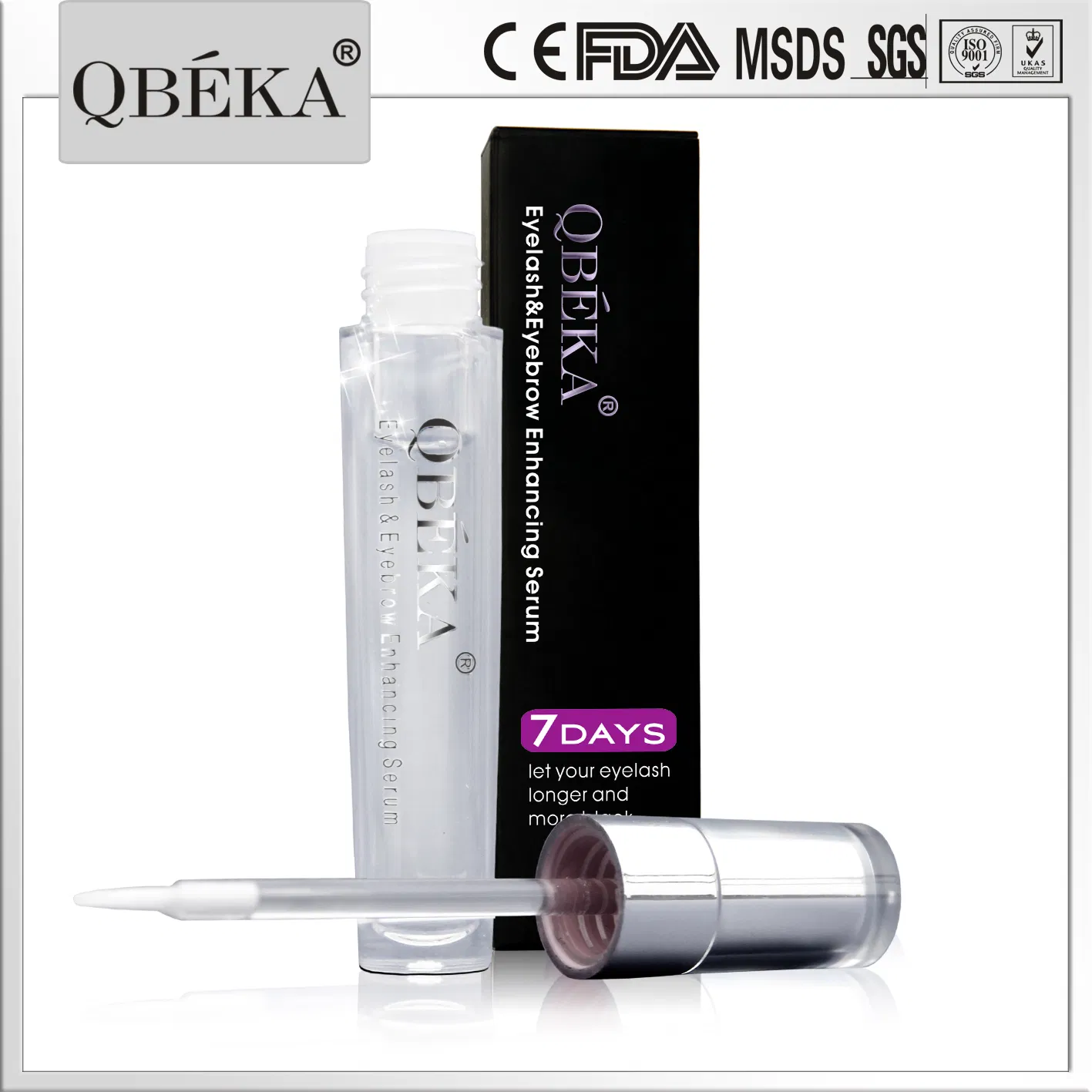 Most Effective QBEKA Eyelash & Eyebrow Enhancing Serum Lashes Grow Product