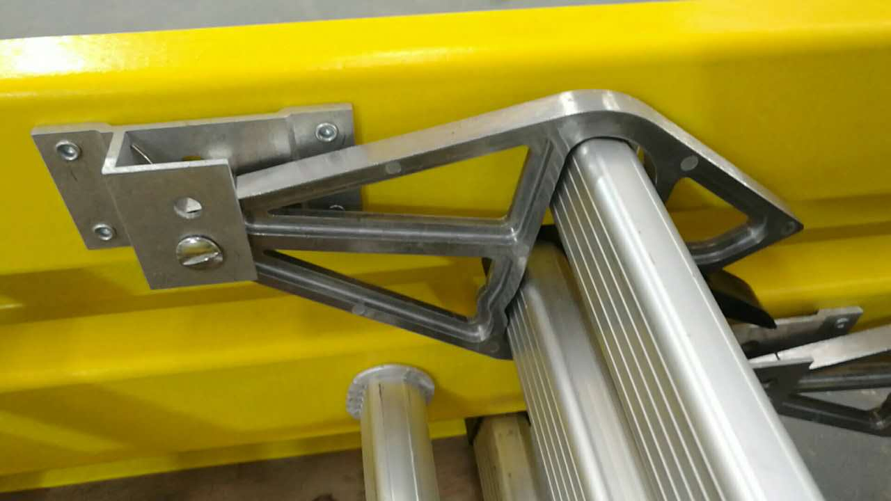 Foldable Non-Conductive Fire Escape FRP Extension Ladder Accessories with Metal Hook