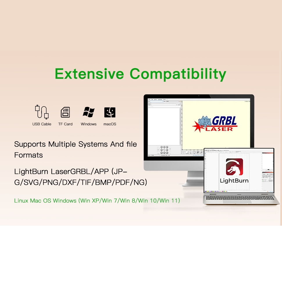 5W Power Desktop Laser Engraver, 400X400mm Engraving Area Laser Cutter for Crafts, Small Business