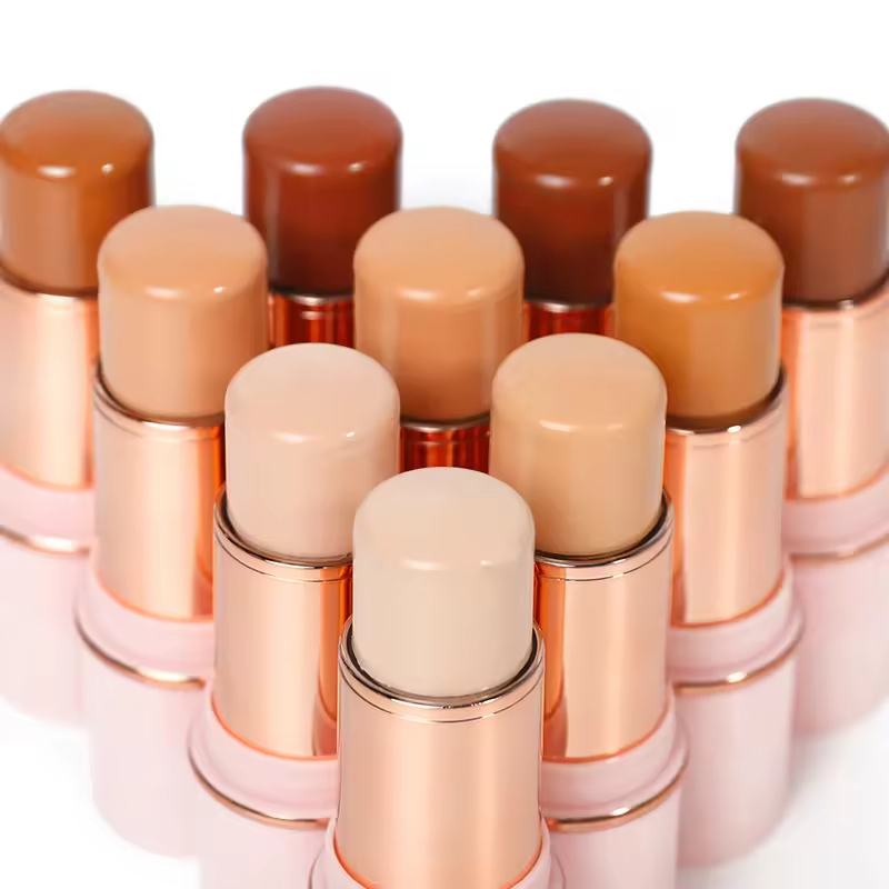 Oil-Control Foundation Stick with Built-in Concealer - Long-Lasting Matte Formula for Oily Skin