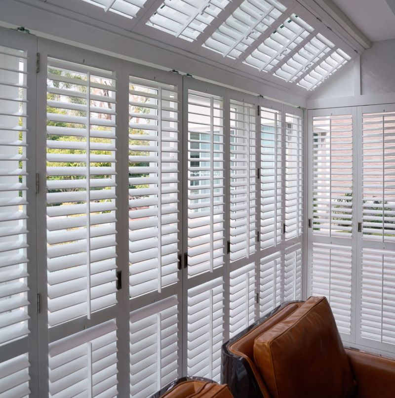 PVC Plantation Shutter PVC Window Shutter Louvers Residential Commercial Plantation Shutters