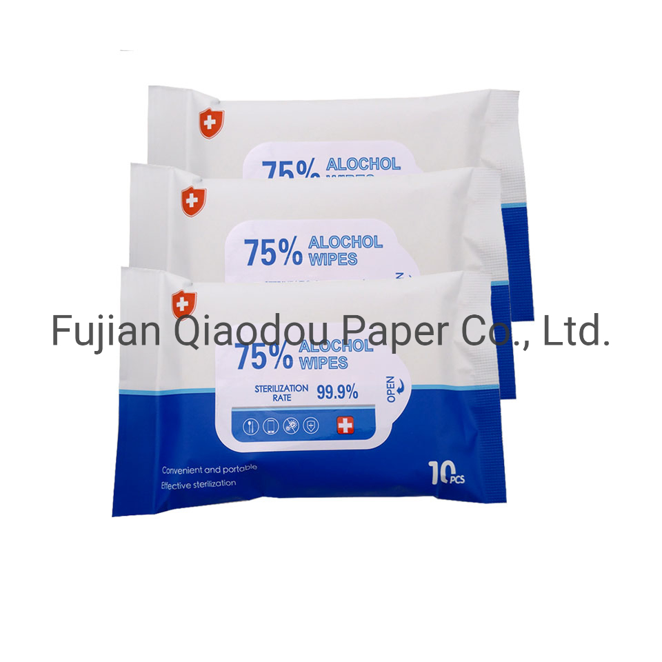 OEM Antiseptic Disposable Portable Disinfectant Surface Cleaning Alcohol Wet Wipes