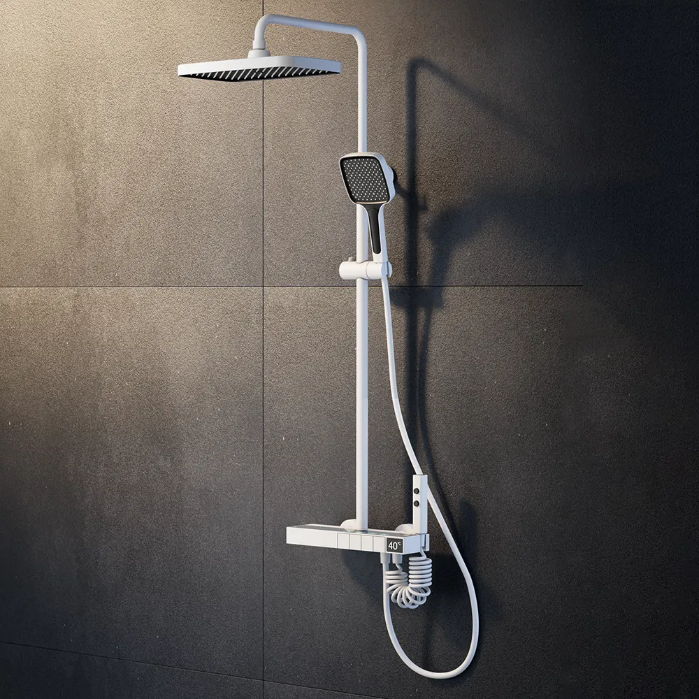 Luxury Customized Hotel Stainless Steel Brass Bathroom Shower Faucets Chrome Rainfall Shower