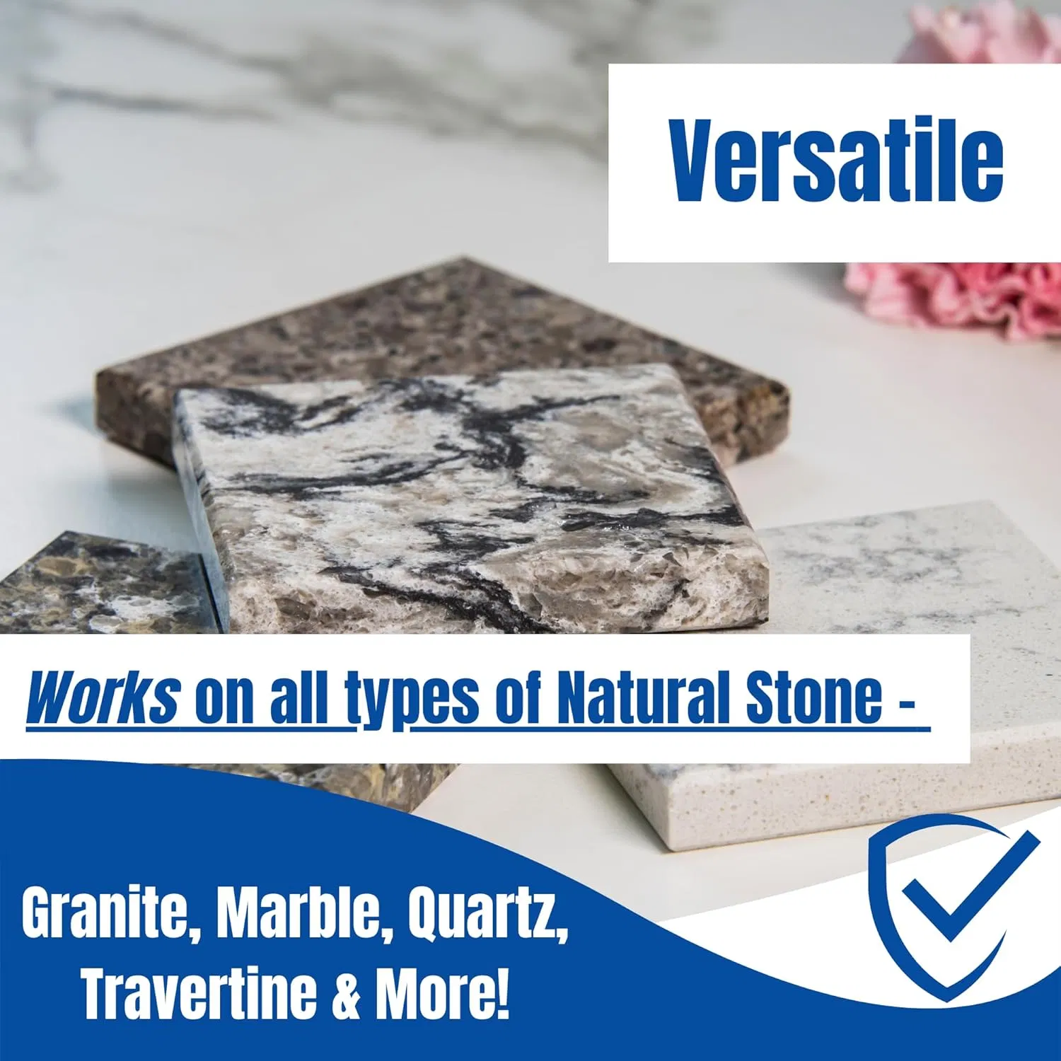 Water Based Stone Care for Granite Marble Travertine Limestone Cleaner & Sealer Spray