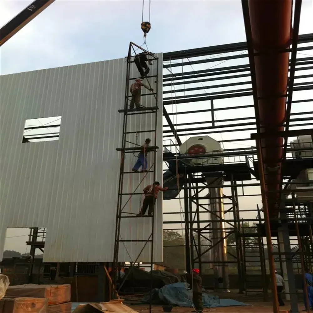 Prefabricated Warehouse Steel Structure Workshop Factory Prefabricated Hangar with Canopy Rainshed Awning