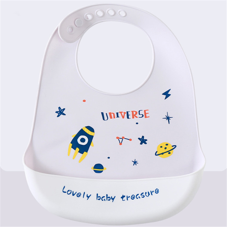 Customized Logo Printing High Quality Silicone Infant Baby Bibs