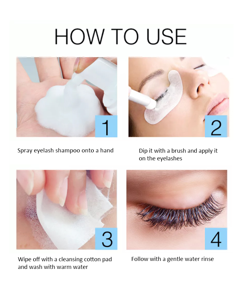 Beauty Cosmetics Eye Care Lash Brush Cleanser Eyelash Cleaner Foam Lash Shampoo Skin Care