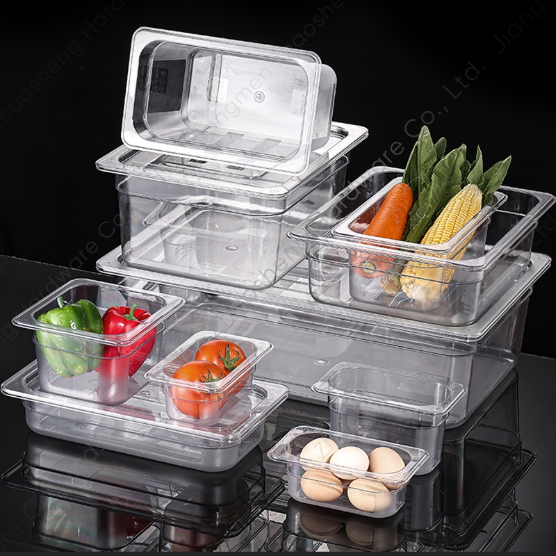 Clear Plastic Serving Food Pan Gastronorm Trays for Commercial Kitchen Hotel Restaurant