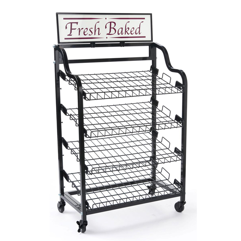 Factory Direct Sale Metal Shelf Durable Bread Display Stand