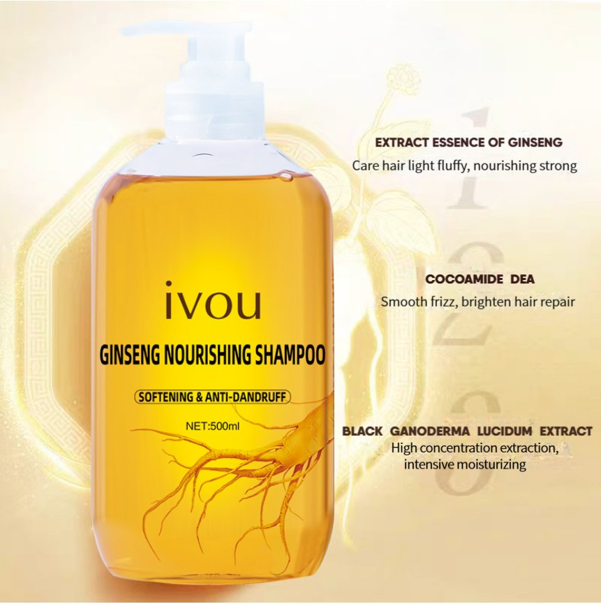 Long Lasting Safe Silky Ginseng Shampoo for Sensitive Scalp and Hair Health