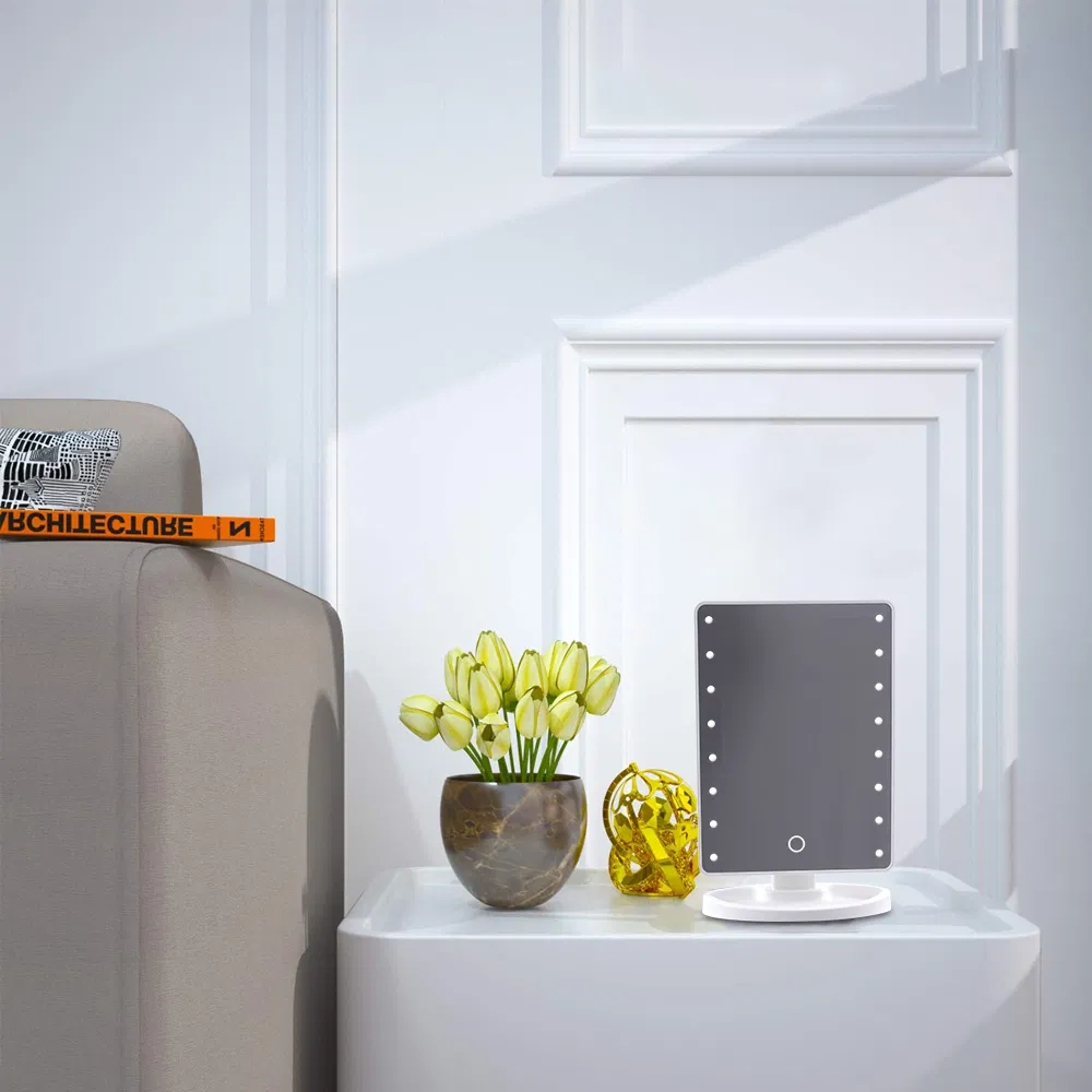 Electric Battery Operated Detachable Rotating LED Mirror