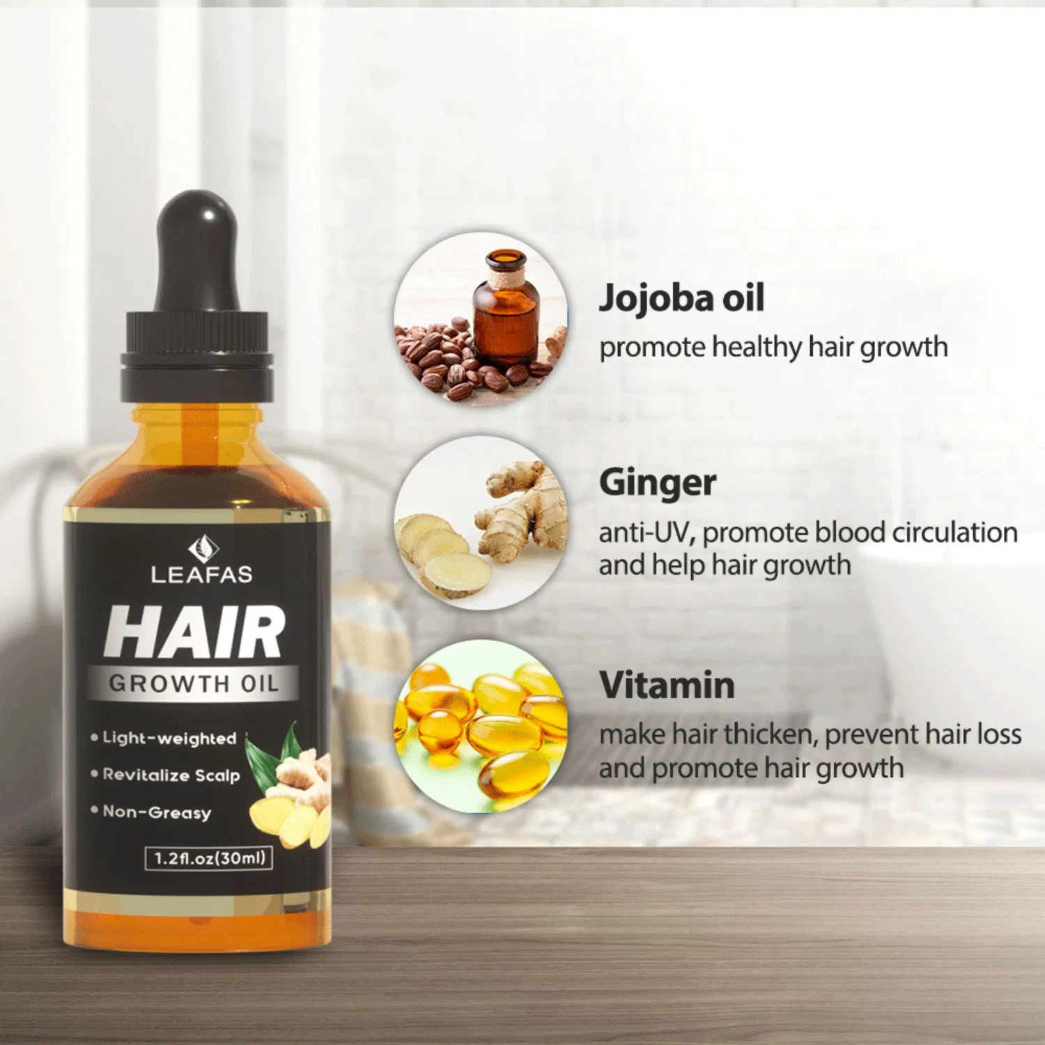 Custom Logo Natural Hair Growth Oil for Stronger & Thicker Hair