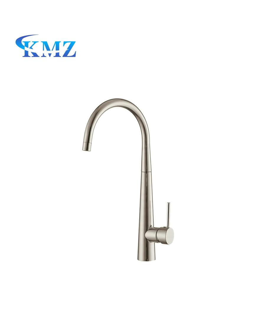 Customized Modern 304 Stainless Steel Brushed Hot and Cold Water Mixer Faucet Kitchen Sink Faucet