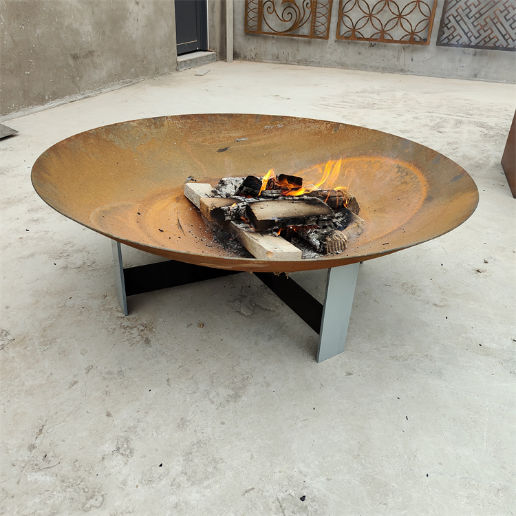 Outdoor Cooking Grill Corten Steel Fire Pit