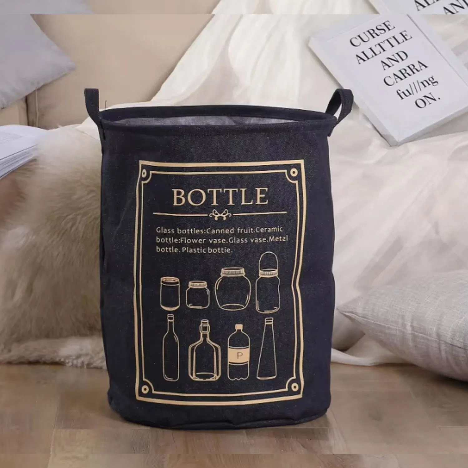 Large Fabric Dirty Clothes Capacity Laundry Hamper Storage Baskets Bucket Box Bins