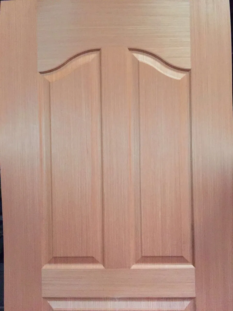 Sapeli Engineer Veneer Moulded HDF Door Skin for Decoretion