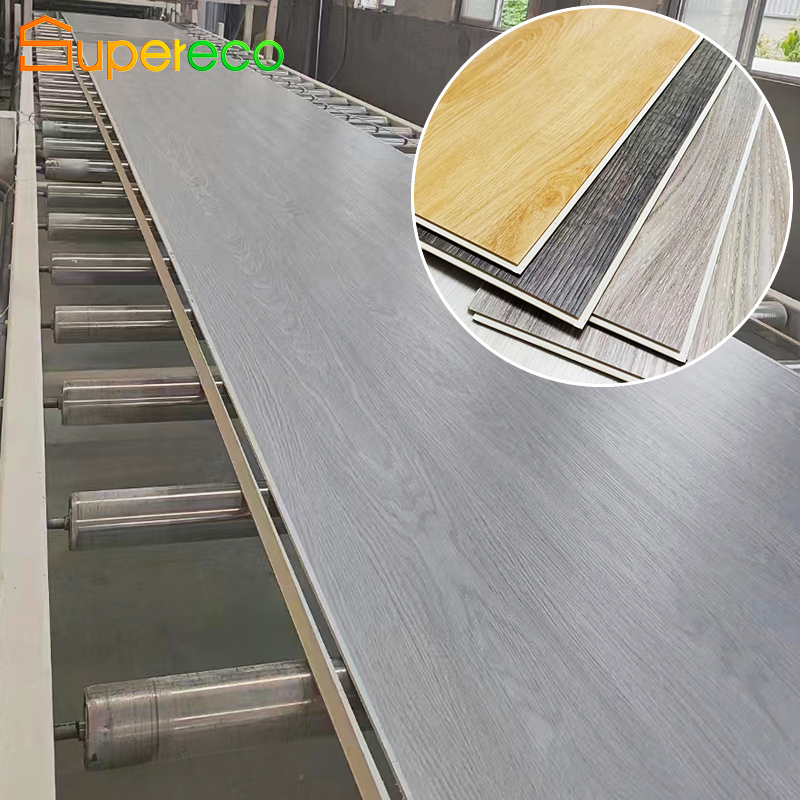Waterproof Wood Grain PVC Click Lock Spc Flooring with IXPE