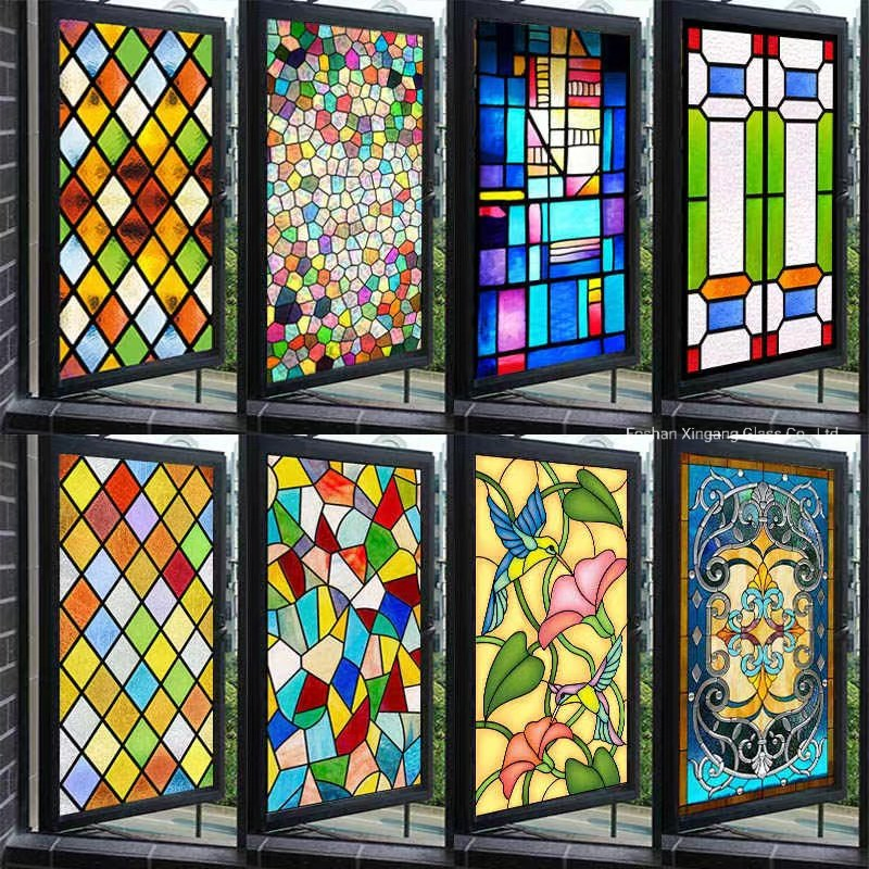 Texture /Stained Glass for Doors/Windows/ Wall Decorations/ DIY Mosaic Tiles Decoration