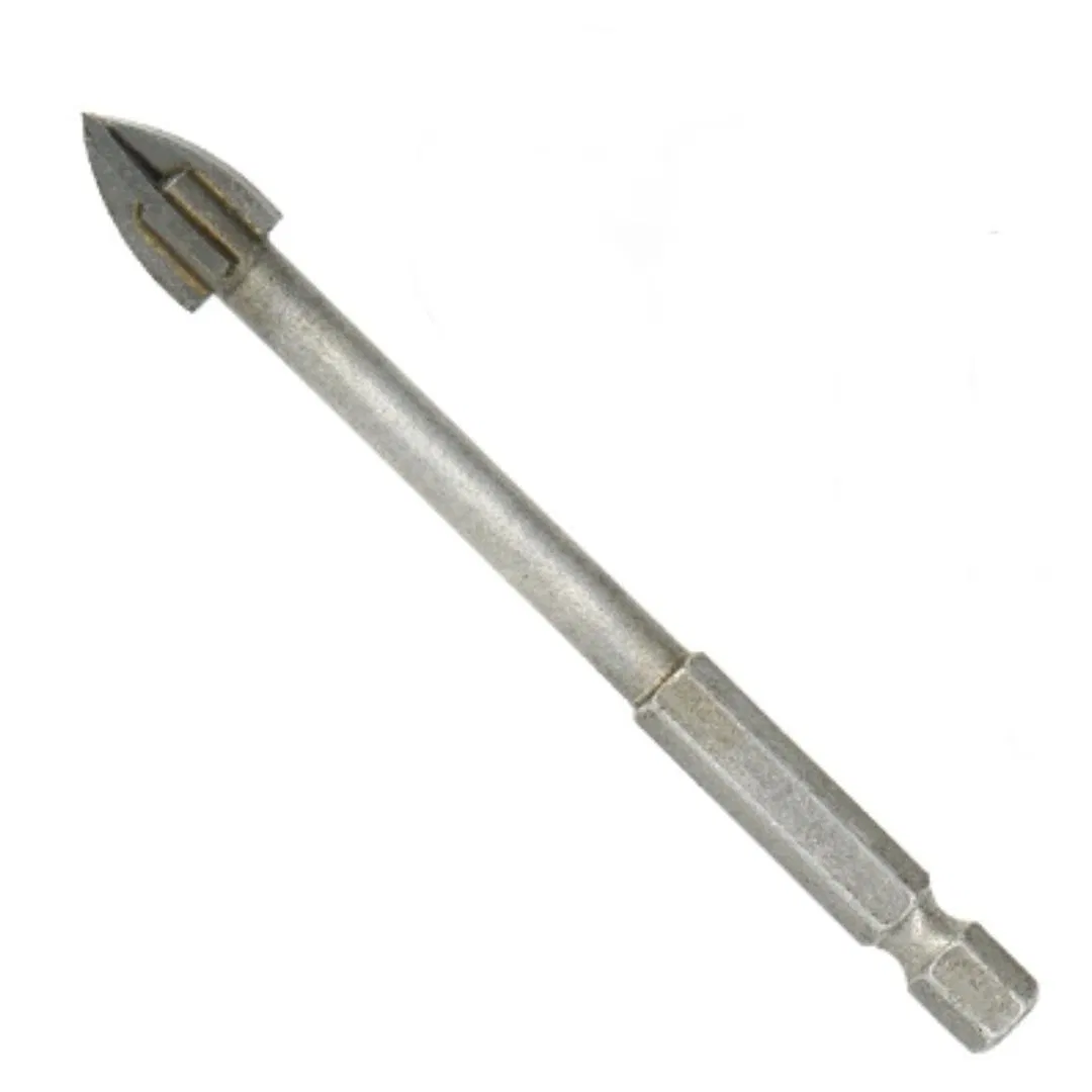Premium Chrome Coated Glass Drill Bits with Hex Shank
