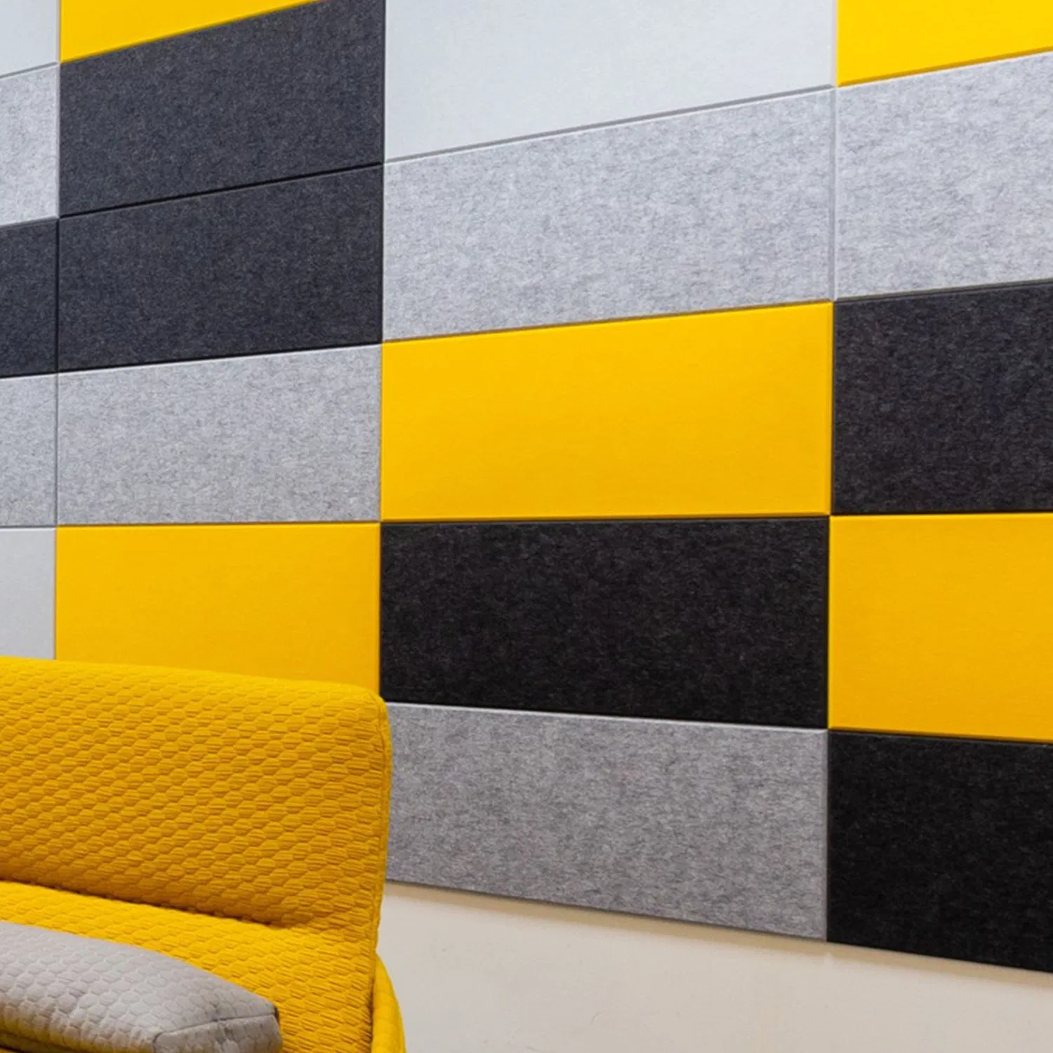 High Density Recycle Polyester Fiber Board Fabric Acoustic Panel for Office