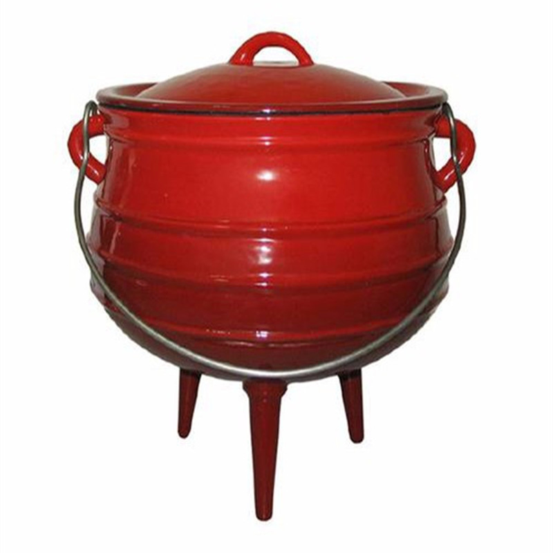 Cast Iron Metal South African Pot with Enamel Coating