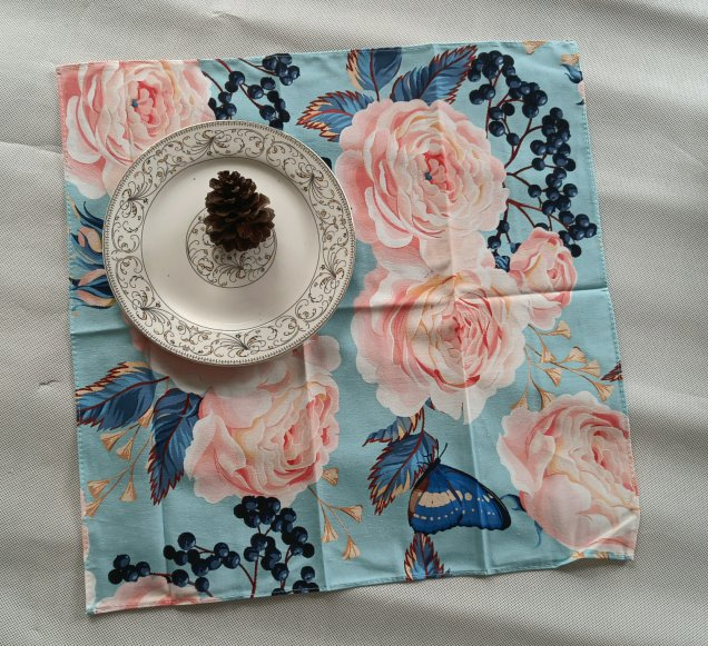 Custom Digital Printed Square Tea Towel Napkin Used for Table and Kitchen