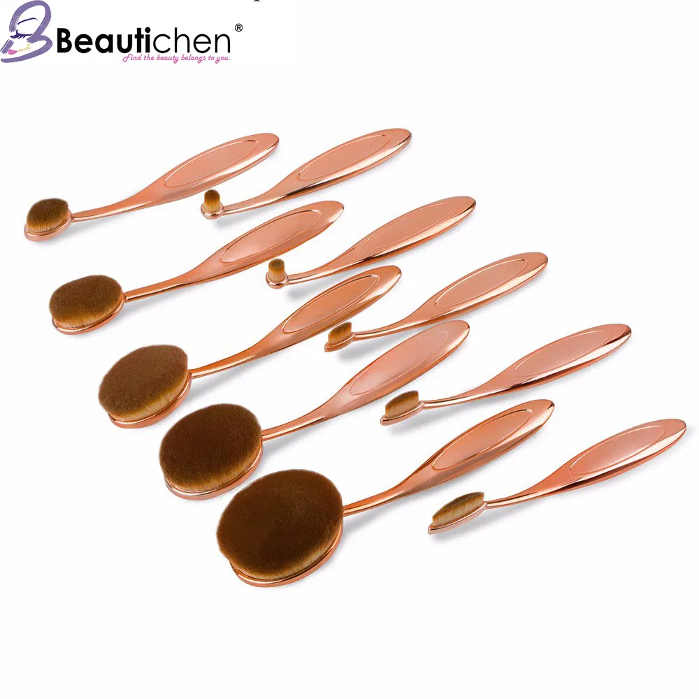 Beautichen 10PCS Tooth Makeup Brushes Private Label Custom Logo Synthetic Hair Professional Cosmetic Make up Brush Set