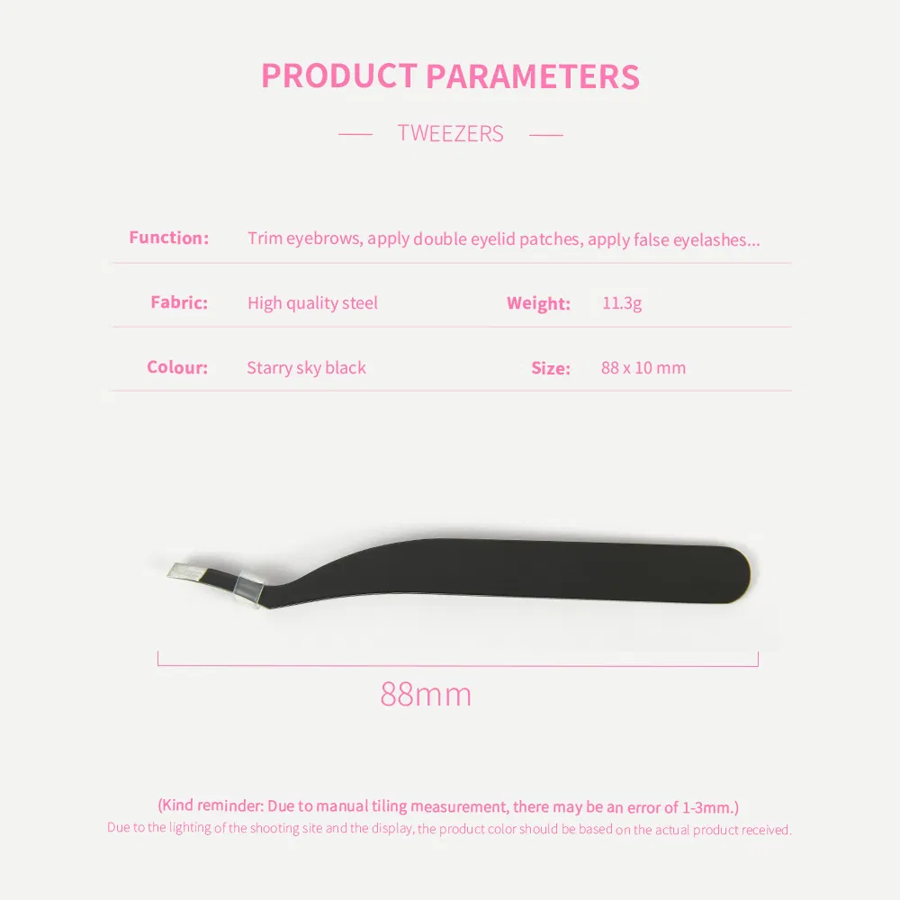 Eyelash Personal Beauty Skin Care Cosmetic Makeup Tools Stainless Steel Hair Removal Lash Eyebrow Tweezers
