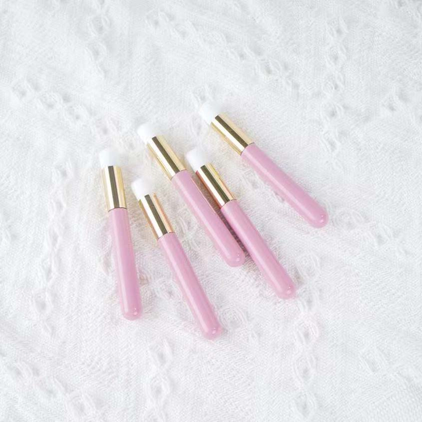 Custom Logo Shampoo Foam Cleanser Brush Pink White Black Lash Brush for Beauty Salon
