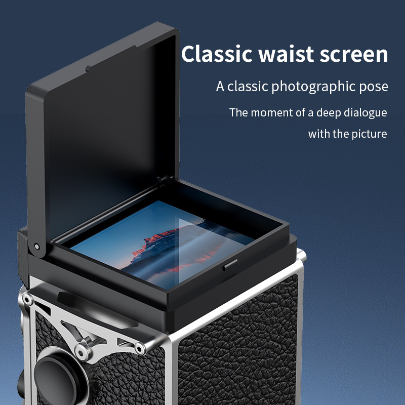 Retro Double-Lens Reflex Camera Manual Joystick Simulation CCD Mini Camera