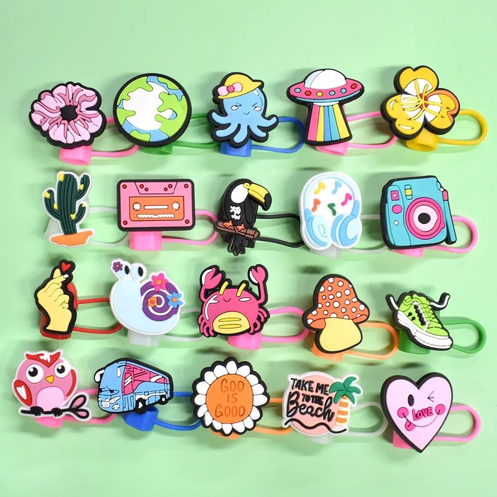 Colorful Cactus Straw Charms for Tumblers - Adorable Animal Designs
