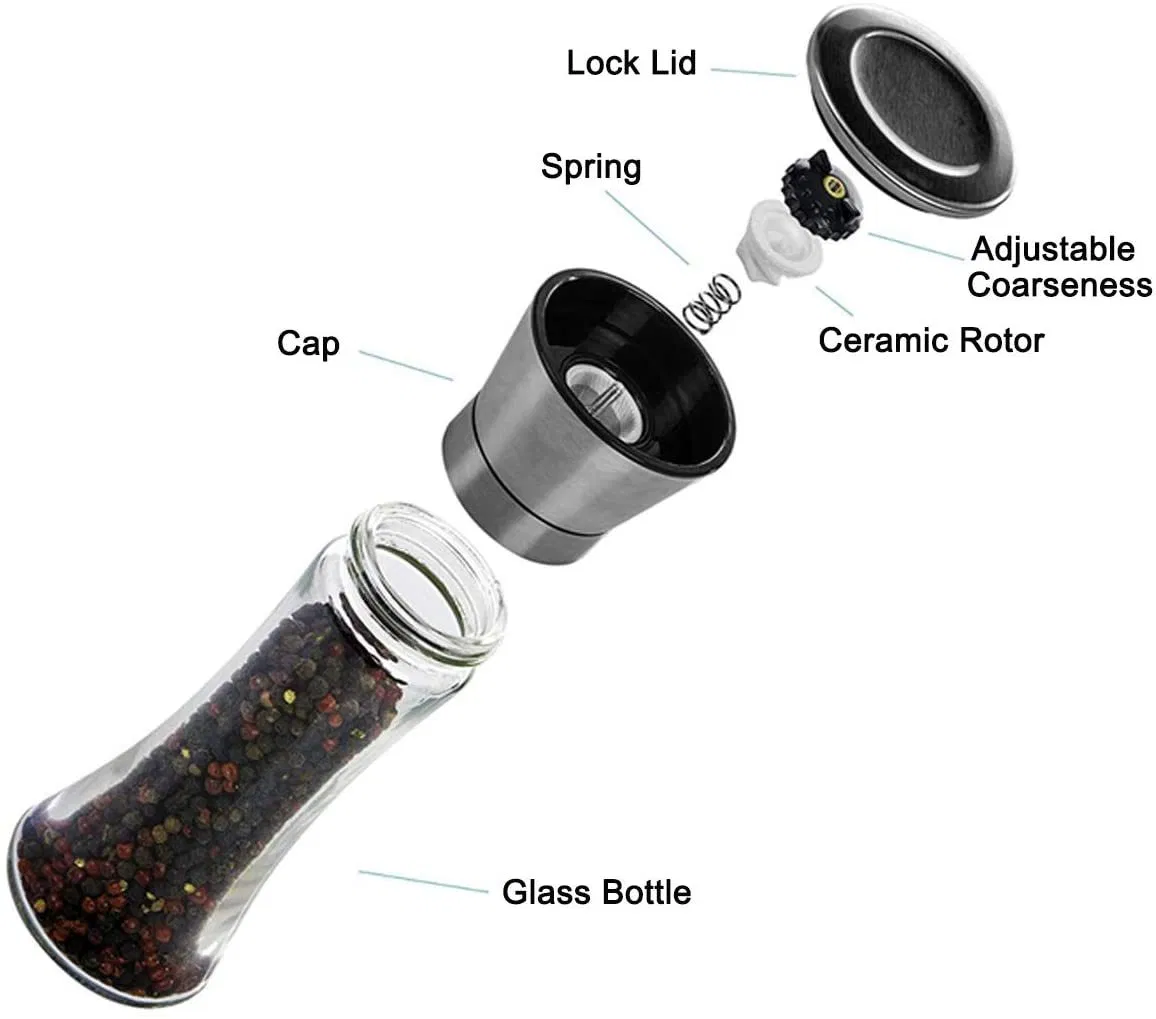 Hot Sale New Salt Pepper Grinder High Quality Salt and Pepper Spice Grinder Mill Shaker Bottles