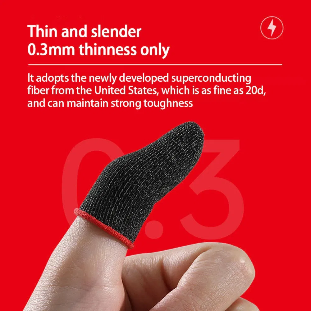 Breathable Sweat-Proof Phone Gaming Gloves Anti-Sweat Fingertips Touch Screen Finger Sleeves