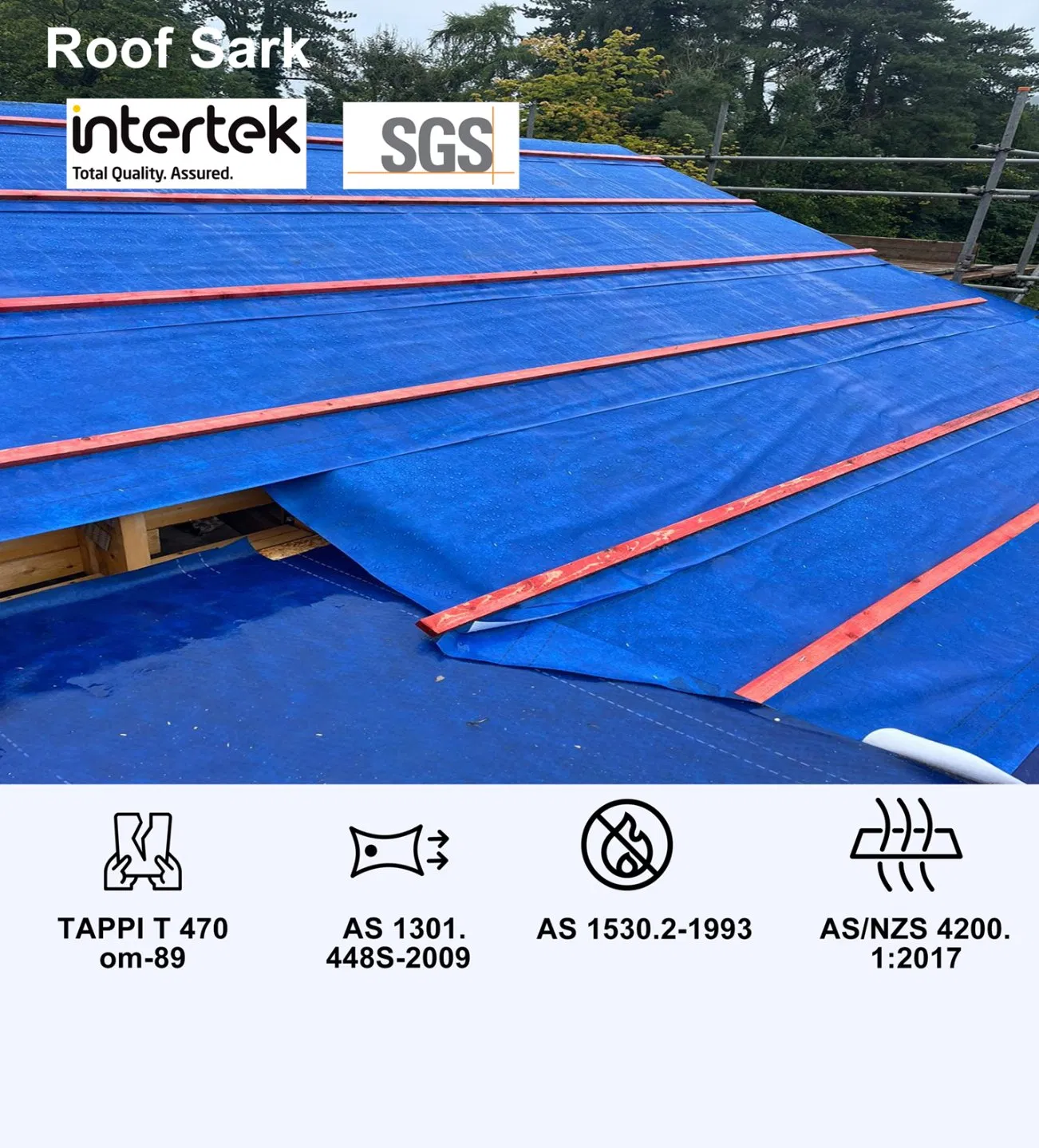 Reflective Radiant Barrier Fireproof Aluminium Foil with Woven Fabric Insulation Roof Sarking