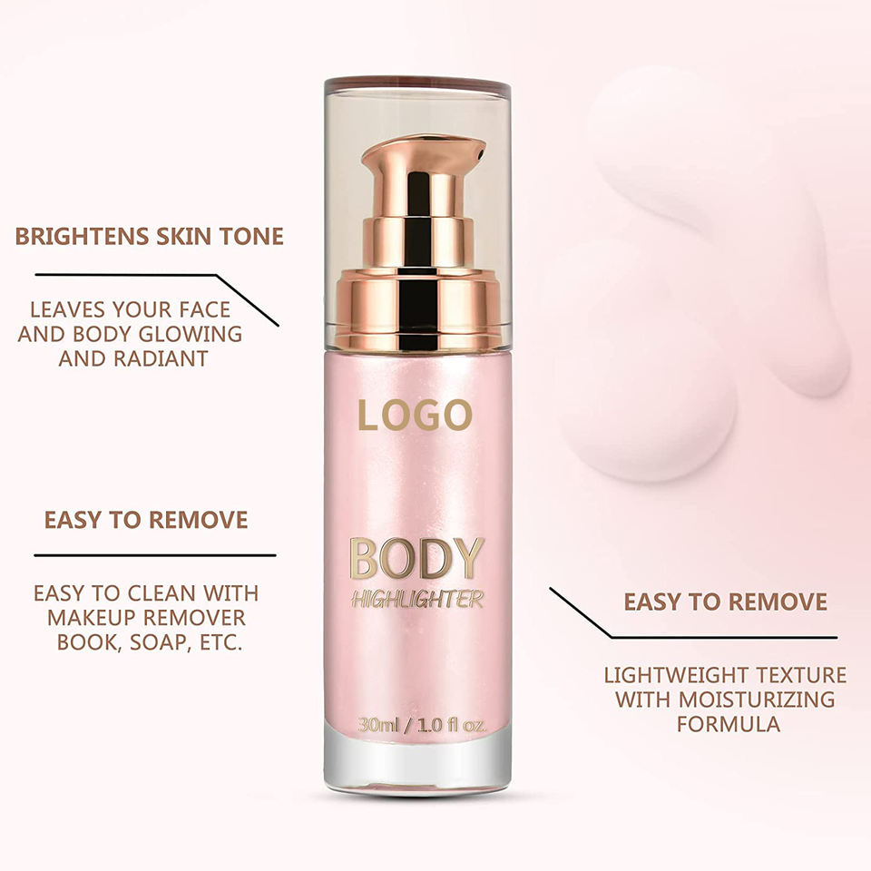 Aixin Cosmetics Body Glitter Lotion Waterproof Shimmer Oil Highlighter Makeup Shimmer Lotion for Women Body Shimmer Lotion