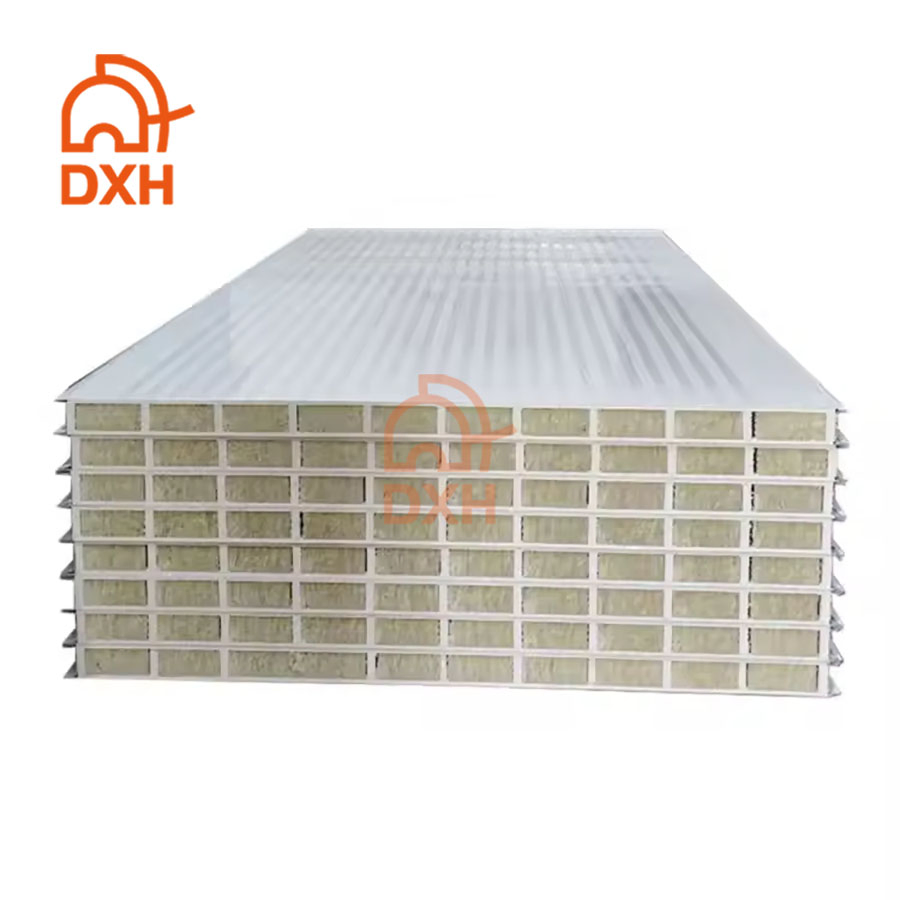 Daxiang Pre Fabrication Prefabricated House 75mm 100mm Thermal Insulation Exterior Insulation Wall Prefab Building Magnesium Oxide Rock Wool Sandwich Panel