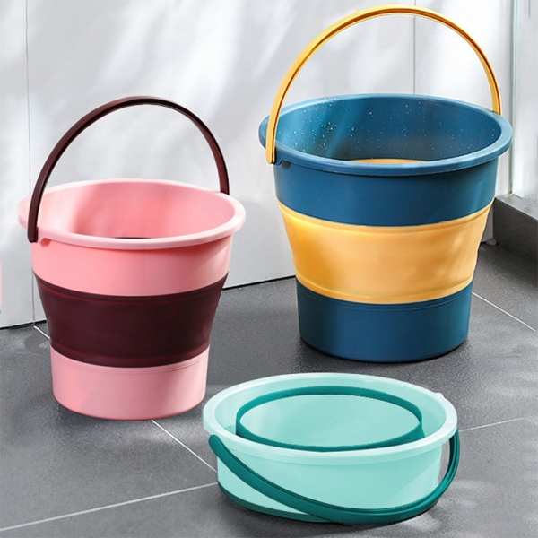 Foldable Silicone Bucket Collapsible Travel Bucket Custom Save Space Bucket