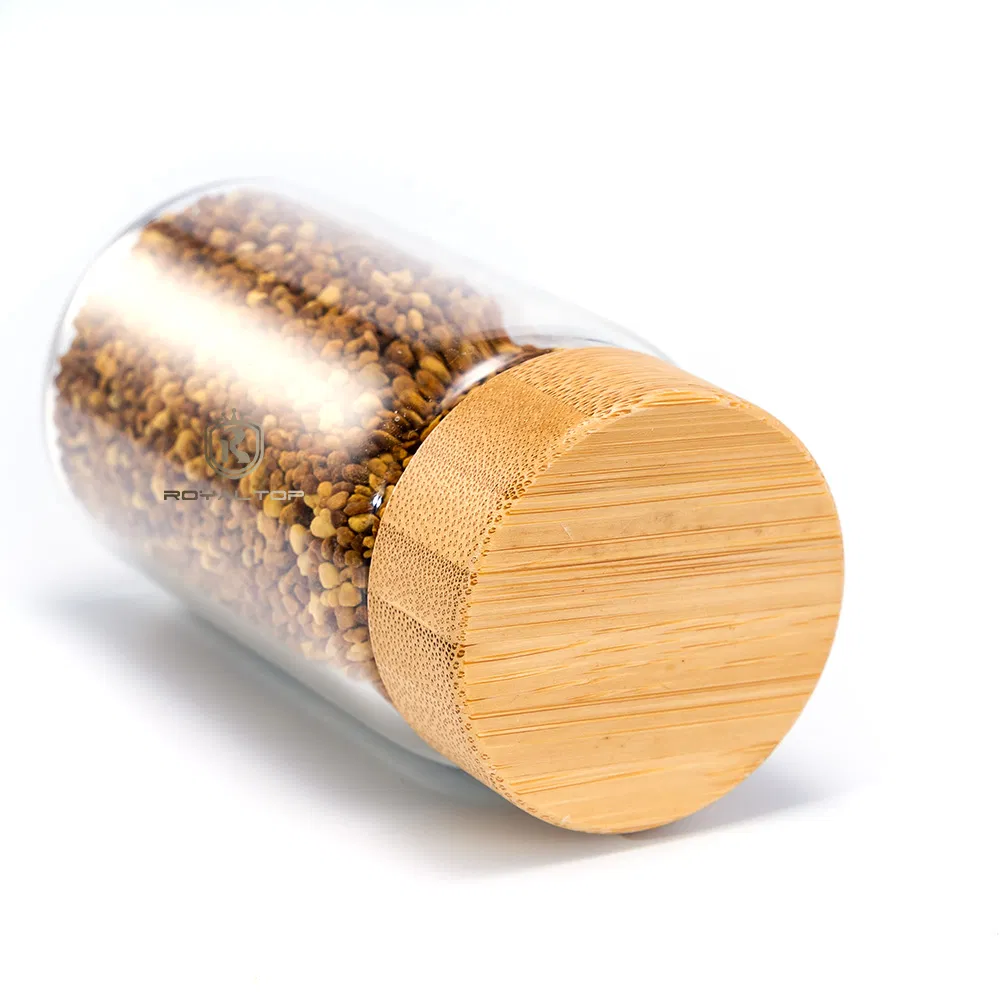 Стеклянная банка для специй 150мл с бамбуковой крышкой