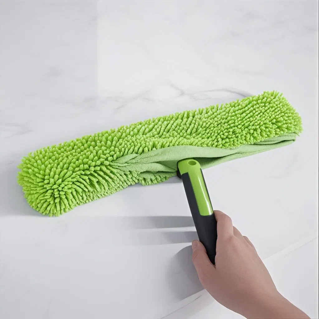 Window Scraper 2 in 1 Car Washing Window Cleaning Tool Microfiber Washing Equipment Scraper Cleaner