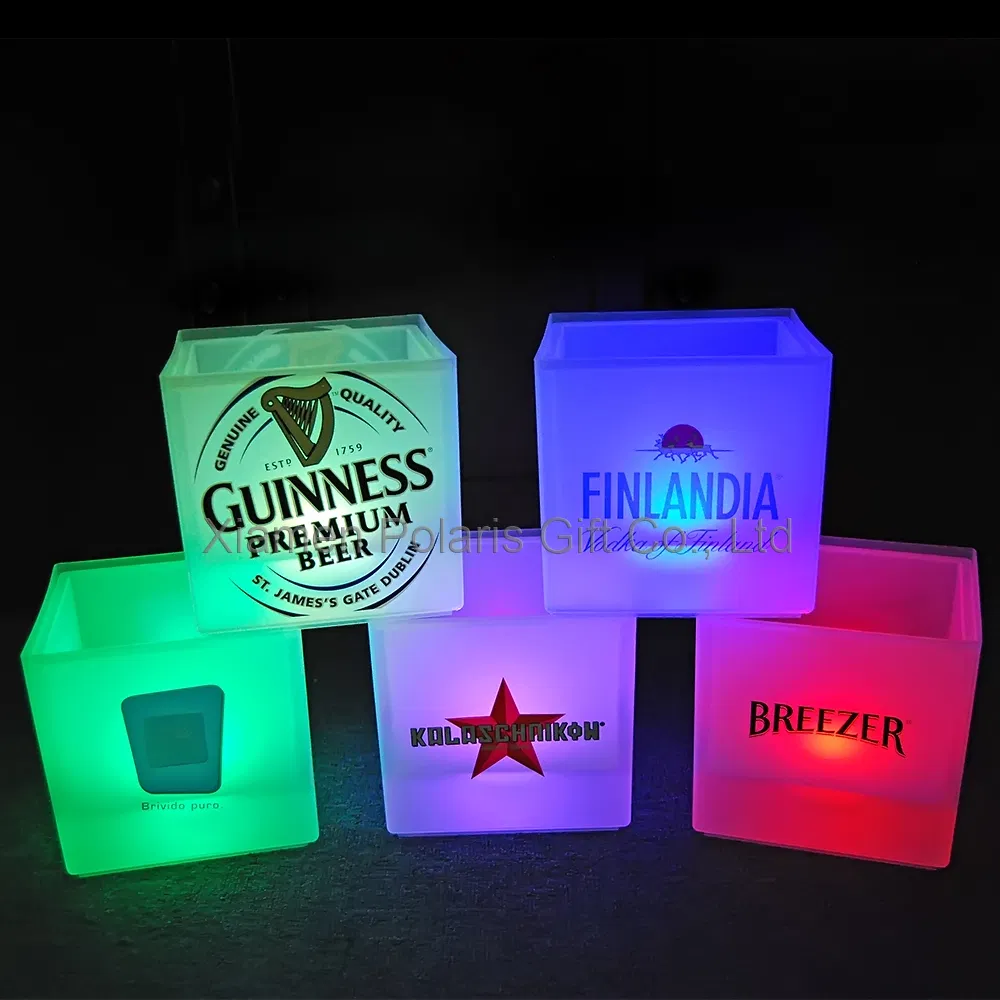 3.5L Double Layer Square LED Ice Cube Bucket