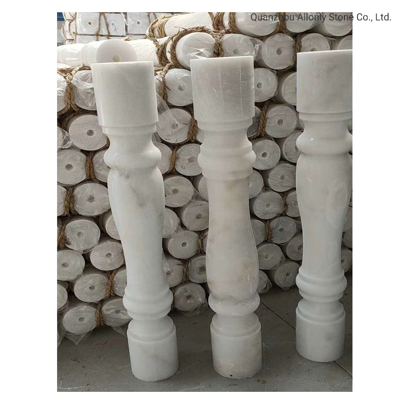 China Cheap Landscape White Marble Balustrade for Stair Design