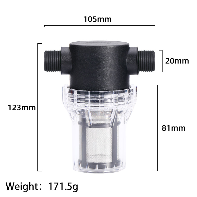IBC Tote Fitting with 1/2" Male Thread Stainless Steel Filter Mesh - FDA Certified