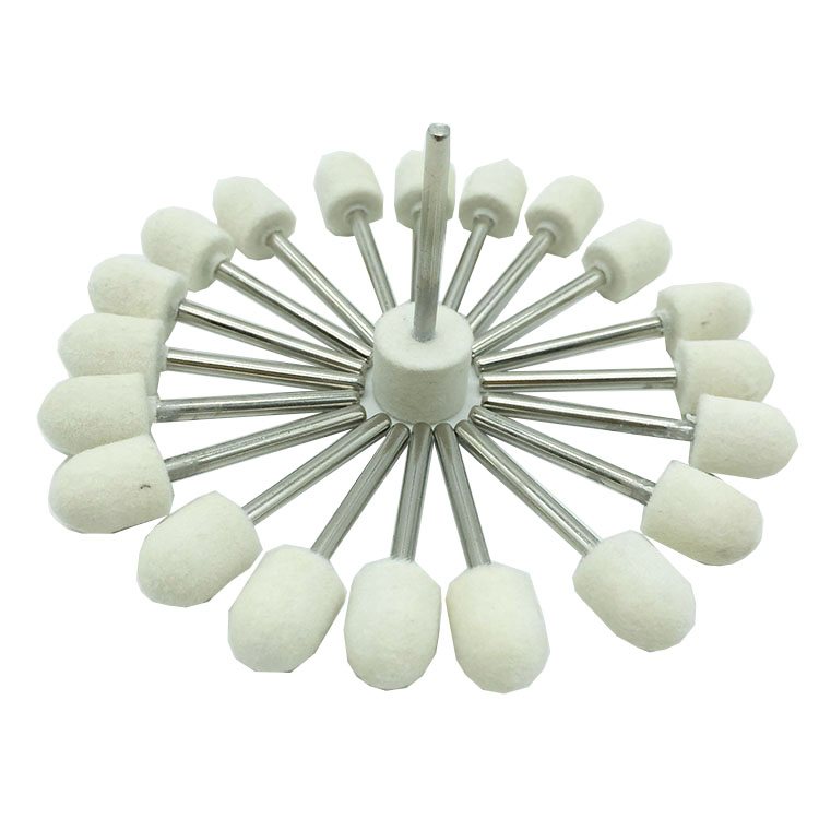 3mm 6mm Shank Power Drill Polishing Point Jewelry Buffing Cylinder Wool Felt Bob