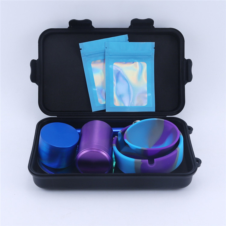 Mylar Bag Ashtray Herb Grinder Smoking Accessories Tobacco Stash Box