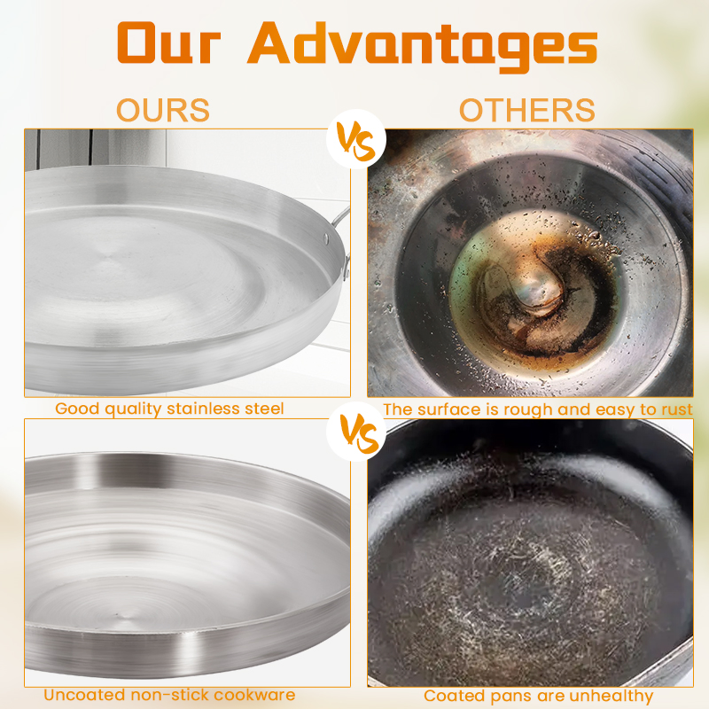 Daosheng Good Price Natural Gas Use Stainless Steel Concave Convex Griddle Comals Tacos BBQ Griddle Pan