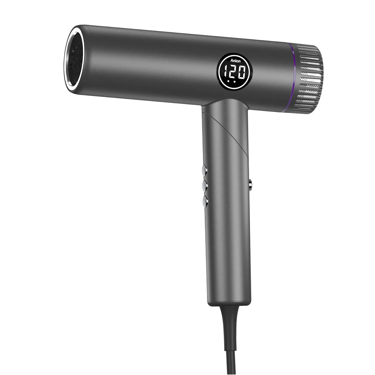 High Power 2000-2400W Foldable BLDC Anion LCD Display Hair Dryer