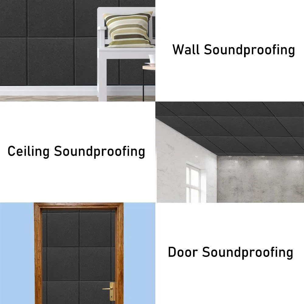 24mm High Density Fire Retardant Noise Absorption Pet Polyester Fiber Felt Acoustic Panel