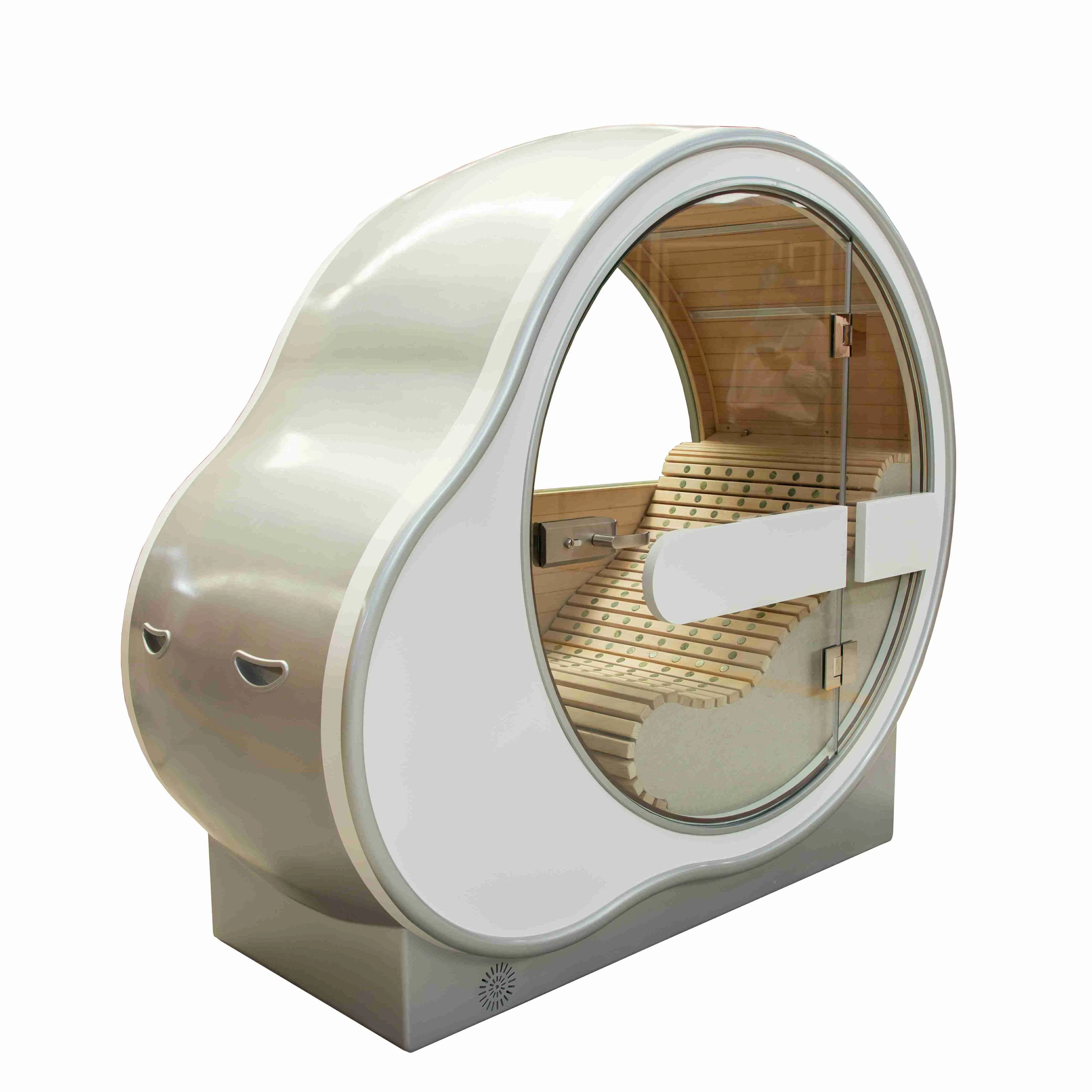 Modern Design 1 Person Pine Solid Wood Oxygen Chamber with Sauna Function
