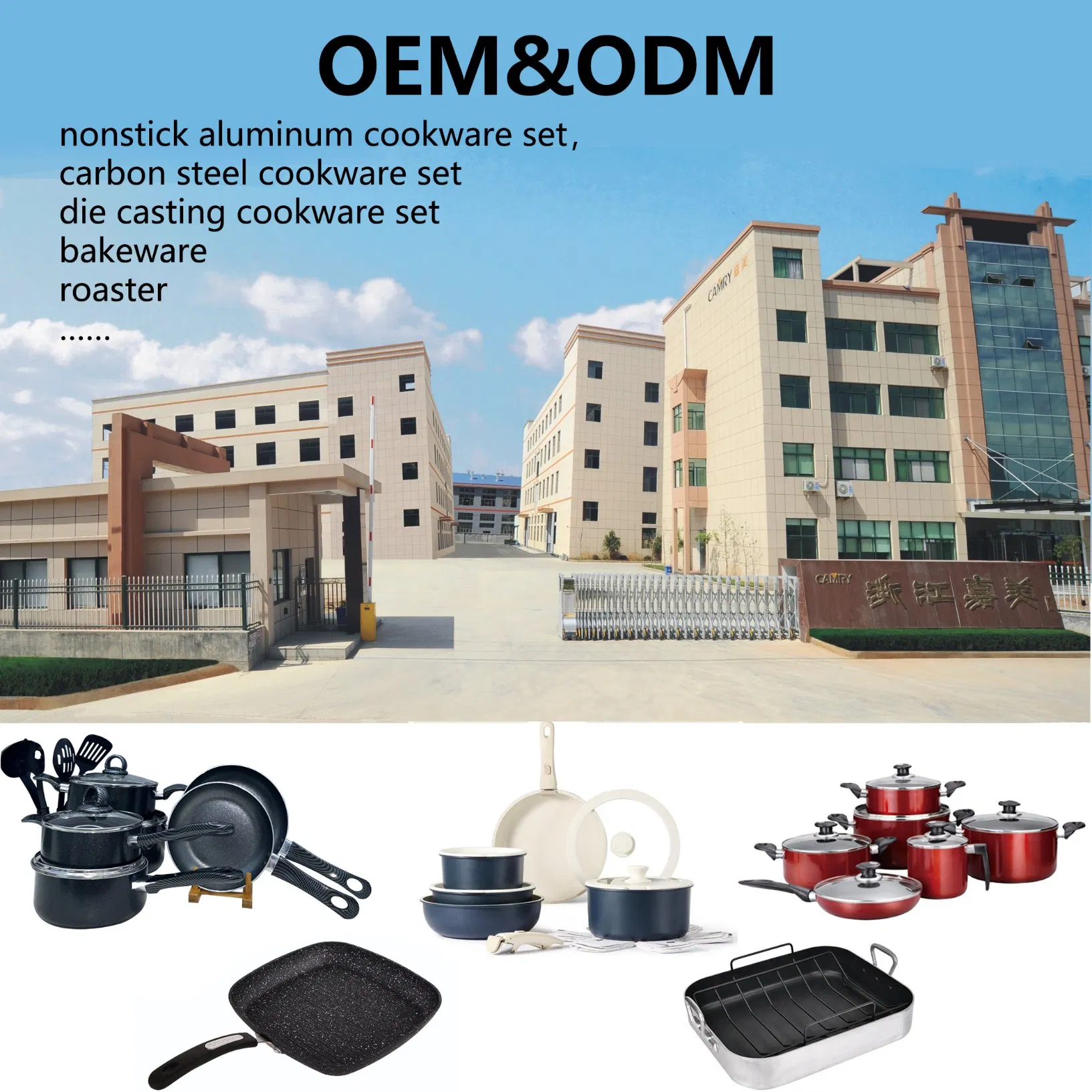 China Factory Price Aluminum Non-Stick Rachael Ray Cookware Set with 5PCS Nylon Kitchenware