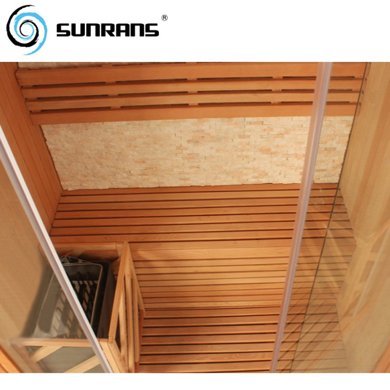 Угловая стеклянная паровая сауна на 3 человек